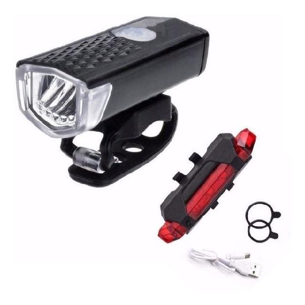 Luzes da bicicleta usb led recarregável +brinde