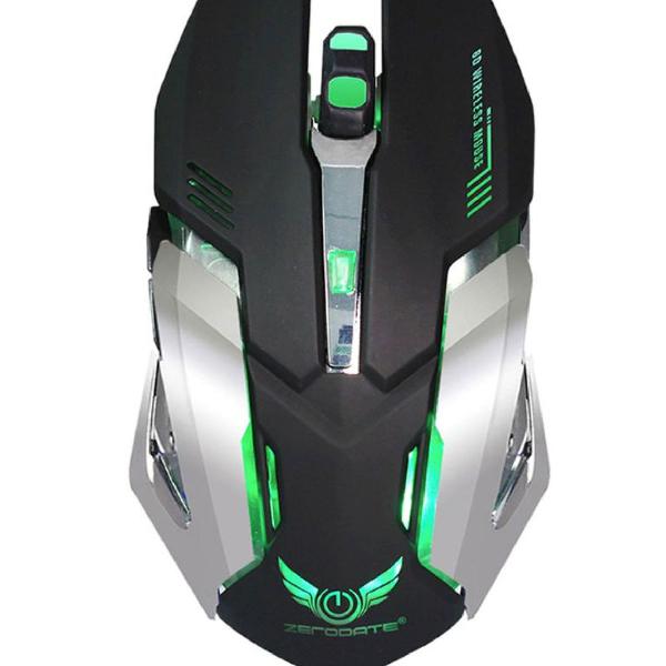 Mouse Gamer Sem Fio 6 Botões 2400dpi Bateria Recarregável