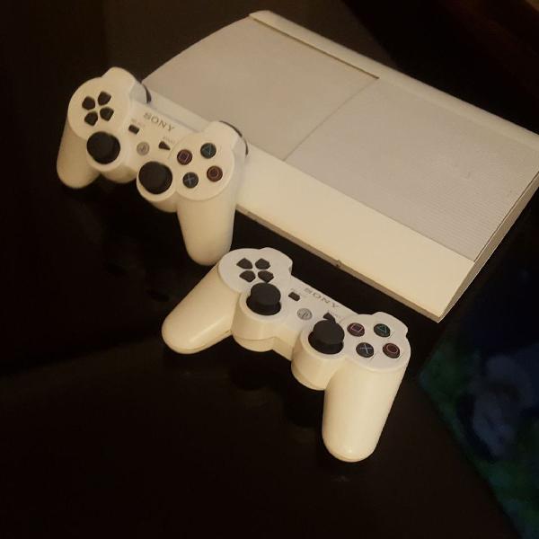PlayStation 3,branco jogos originais + 2 controles