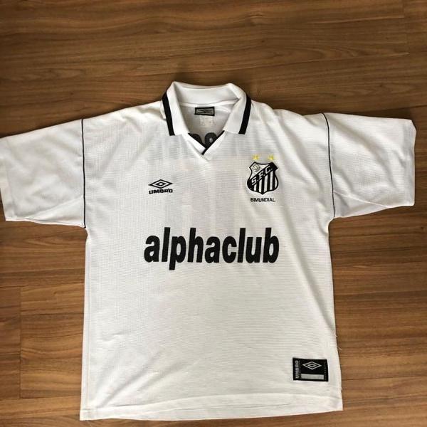 camisa santos futebol clube rara patrocinio alphaclub