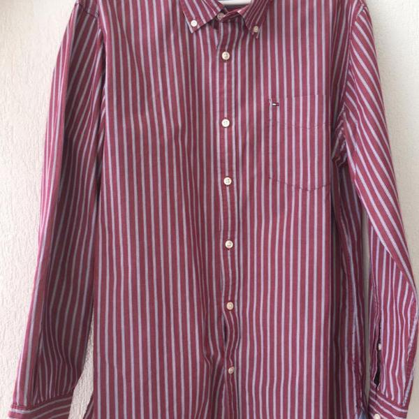 camisa social listrada marca tommy