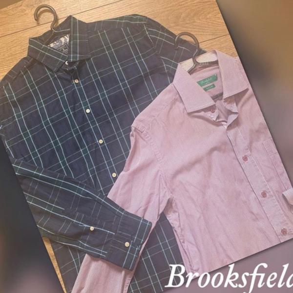 camisa social masculina brooksfield original xadrez azul