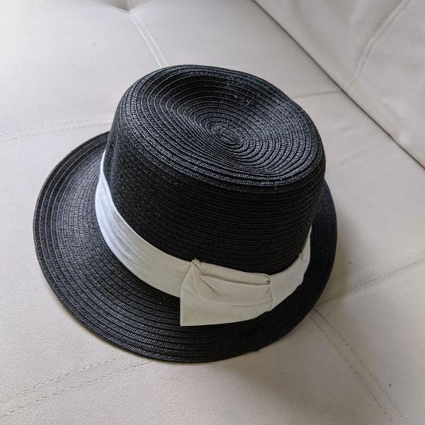 chapeu palha preto