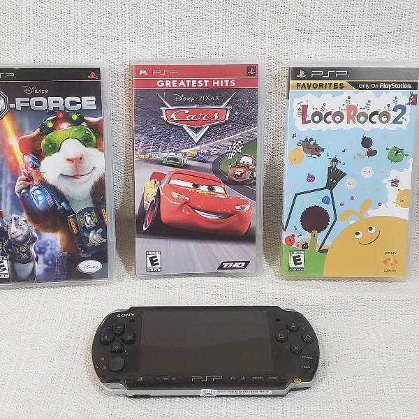 psp sony + 3 jogos