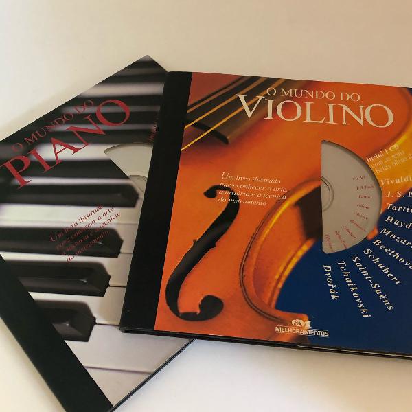 2 livros: mundo do violino e do piano (com cd)