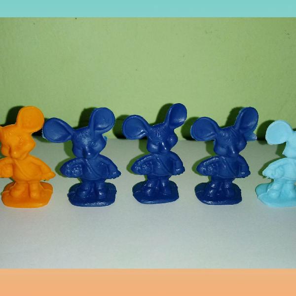 5 bonecos Topo Gigio de plastico anos 80
