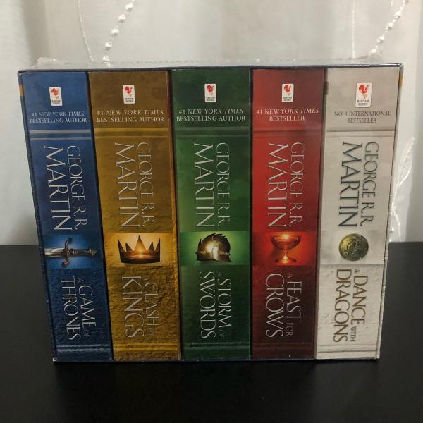 box 5 livros game of thrones em inglês