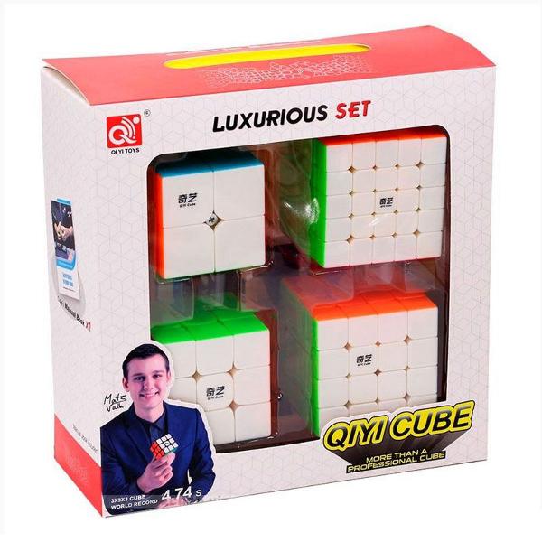 box kit cubo mágico profissional qiyi 2x2 3x3 4x4 5x5