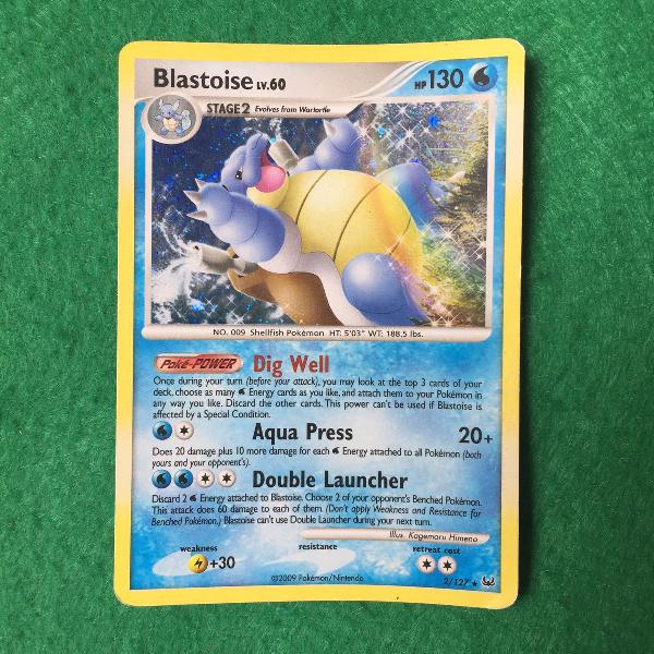 carta pokémon blastoise - lv.60