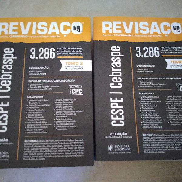 combo 2 livros de questões da banca Cespe