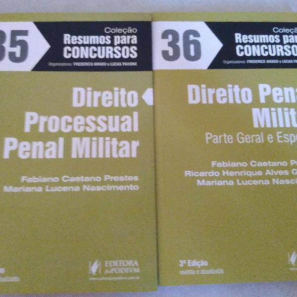 combo livros direito penal militar e direito processual