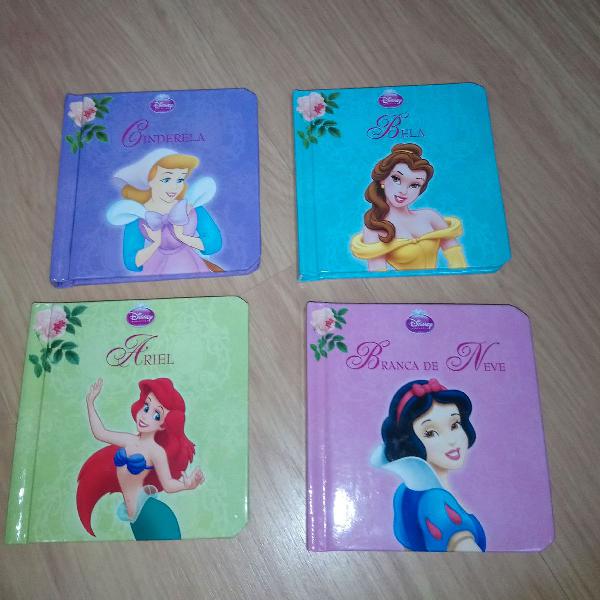 kit com 4 mini livros princesas da Disney desengaveta