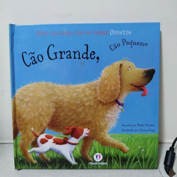 livro em alto relevo "cão grande, cão pequeno"
