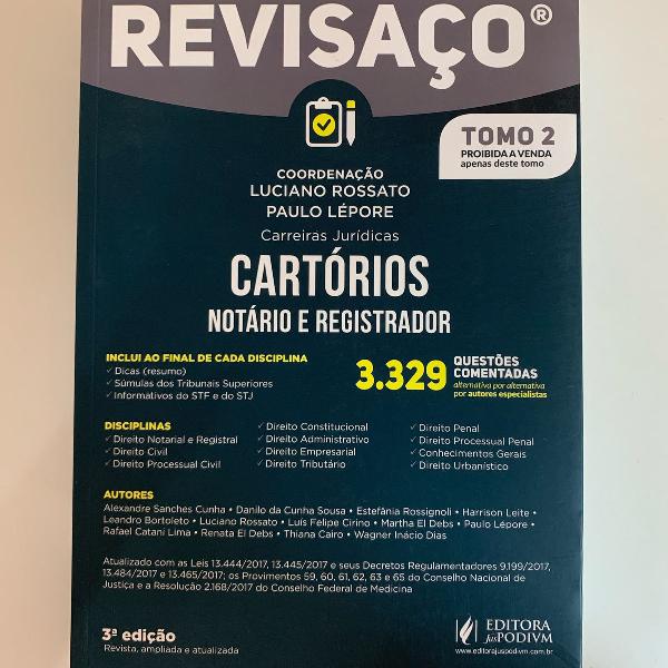 livro revisaco cartórios