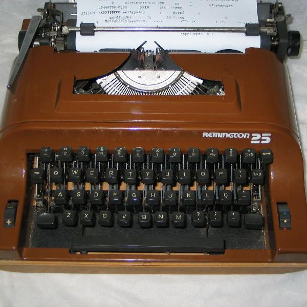 máquina escrever remington 25 portátil decoração marrom