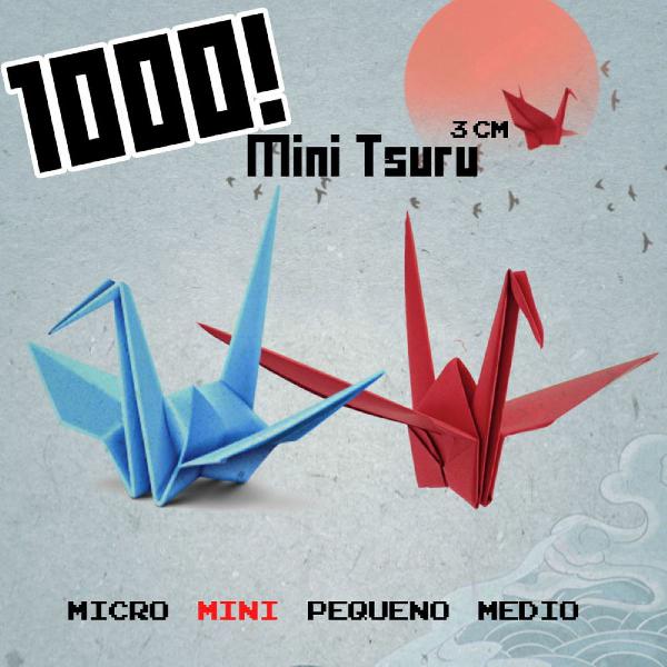 1000 mini Tsuru (3 cm) origami dobradura pássaro Japão