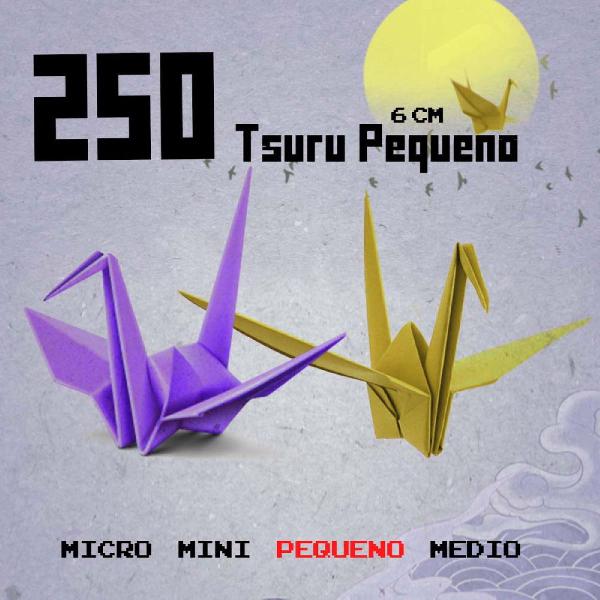 250 Tsuru pequeno (6cm) Origami Japão