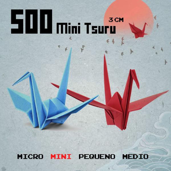 500 mini Tsuru (3cm) origami pássaro Japão