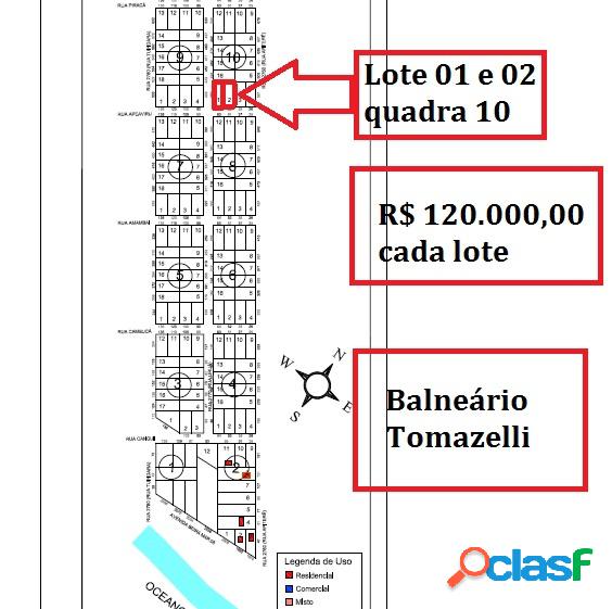Terreno Balneário Tomazelli - 385,80 m²