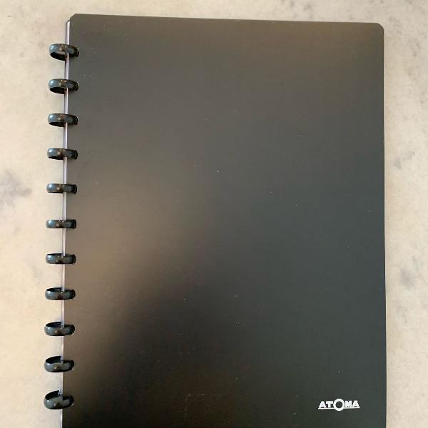 caderno inteligente marca atoma 60 folhas + refil 60 folhas