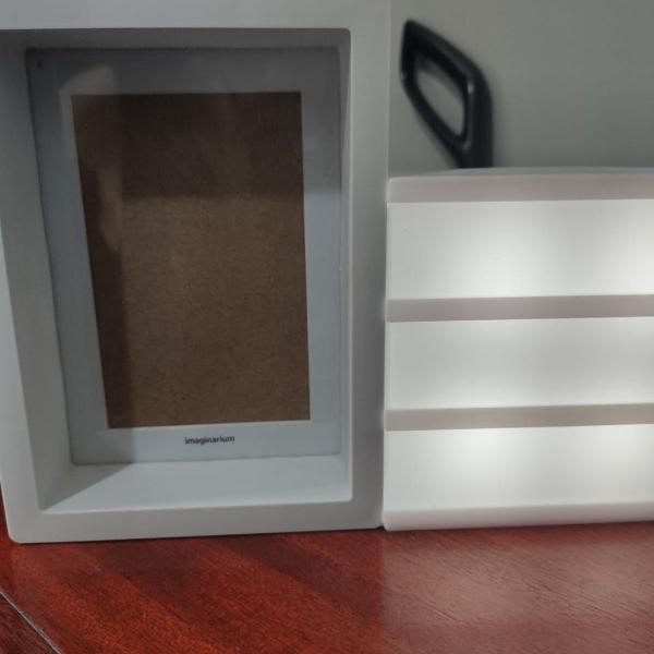 light box com porta retrato letreiro led letra luminaria