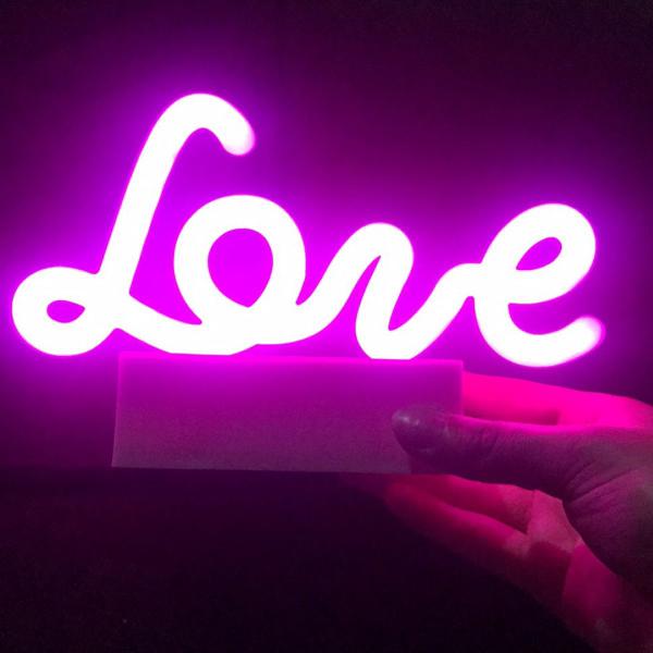 palavra love (amor) luminária com led