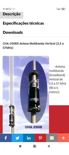 Antena Comet Chá 250 Mult Banda.