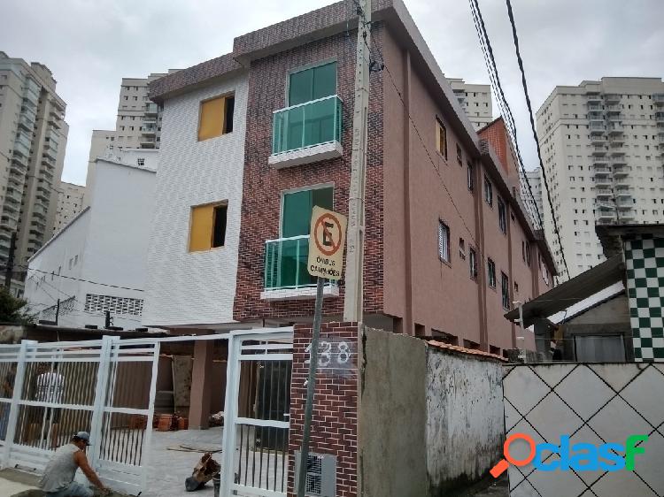 Apartamentos novos de 2 dormitórios no Marapé em Santos.