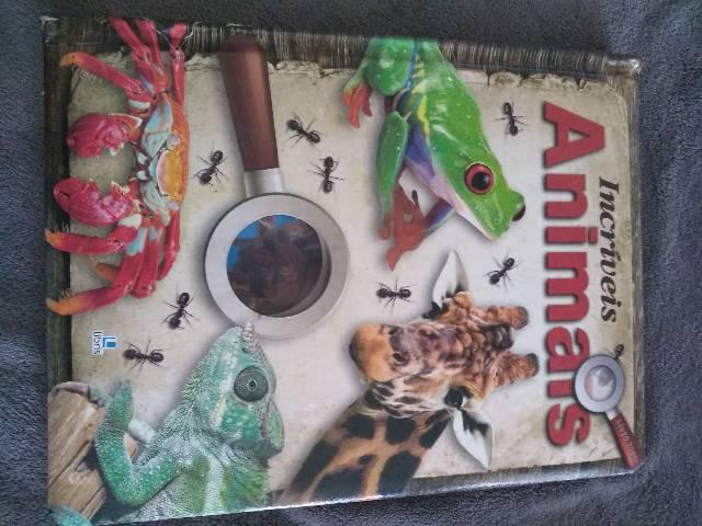 Livro animais incríveis acompanha lupa infantil