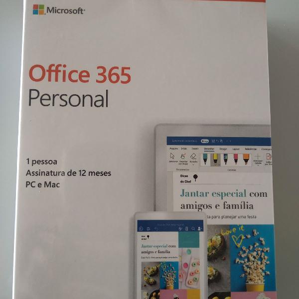Pacote Microsoft Office 365 Personal - 1TB OneDrive