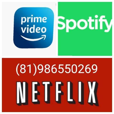 Vendes de Netflix, prime vídeo e Spotify