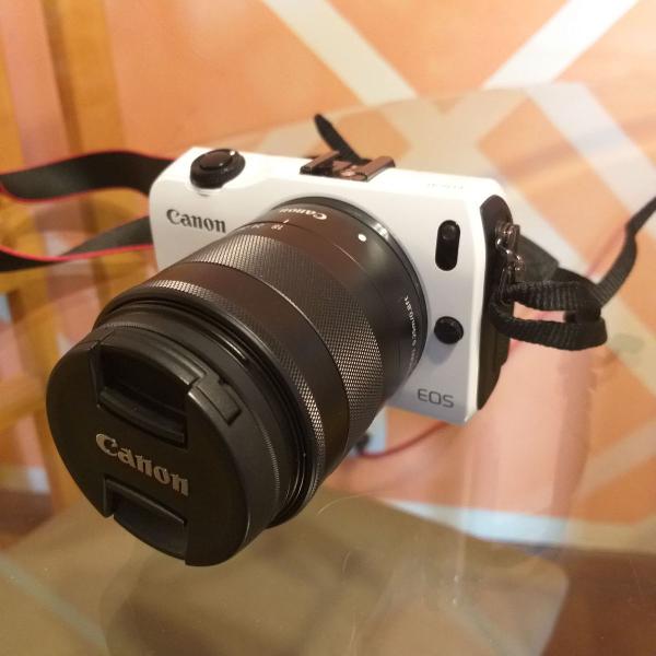 camera canon semiprofissional - eos-m 18mp + 18-55mm