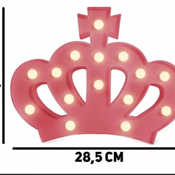 coroa led luminárias rosa