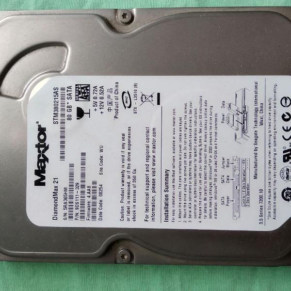 hd sata 80gb maxtor