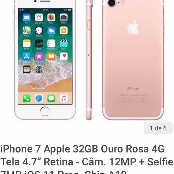 iphone 7, rosa ouro