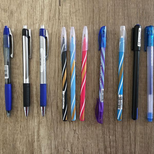 kit de canetas cis + lapiseiras