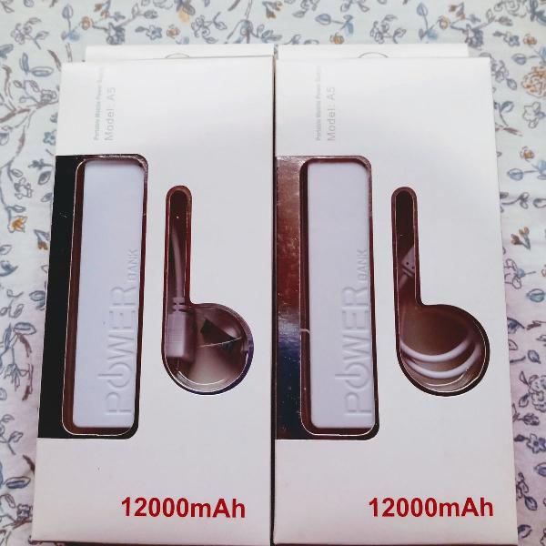 2 powerbank 12000 maw novos