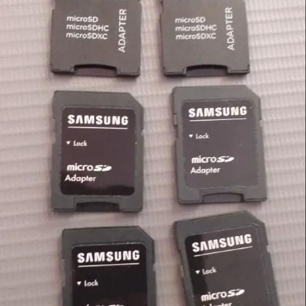 6 Adaptador Sandisk Samsung Micro Sd Cartão De Memória