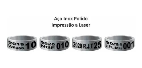 Anilha Personalizada Marcação A Laser Aço Inox 12.0mm