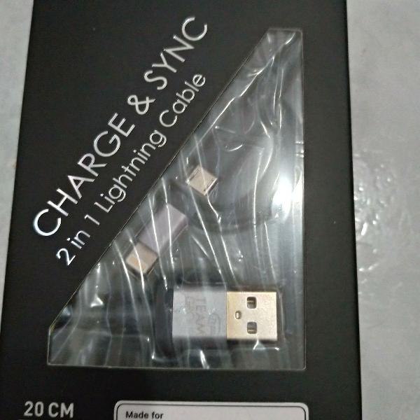 Cabo lighting e micro usb