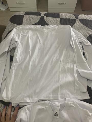 Camisetas básica manga longa Branca