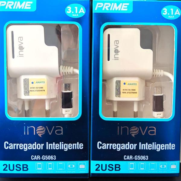 Carregador Inteligente Micro USB 3.4V