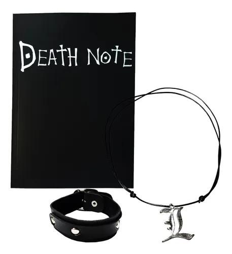 Death Note Caderno Morte Colar Pulseira Couro Anime Figura
