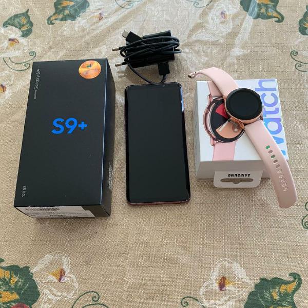 Galaxy S9+ Plus e Galaxy Watch Active