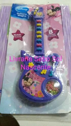 Guitarra Musical Minnie + Livro Colorir Disney
