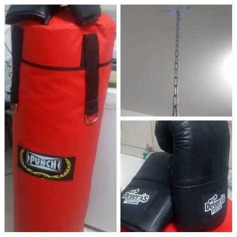 Vendo Saco de boxe Punch 1.20 + luvas + suporte