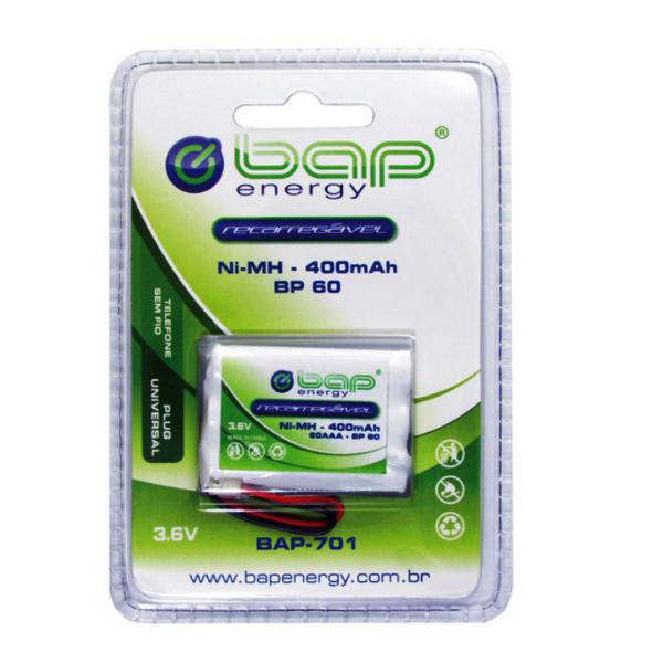 bateria recarregável bap-701 aaa 400mah telefone sem fio