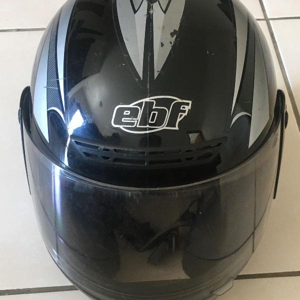 capacete motociclista ebf preto