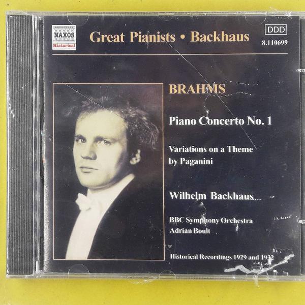 cd . great pianists . backhaus - brahms