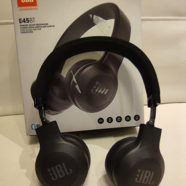 fone jbl e45bt on-ear bluetooth 4.0 original preto 16h